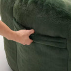 Pouf de compression en forme de lotus avec poignée pour adultes, sans assemblage, facile à déplacer, canapé de sol pour salon et chambre