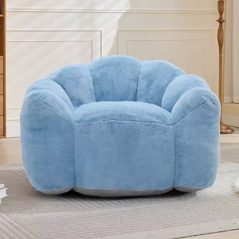 Pouf de compression en forme de lotus avec poignée pour adultes, sans assemblage, facile à déplacer, canapé de sol pour salon et chambre