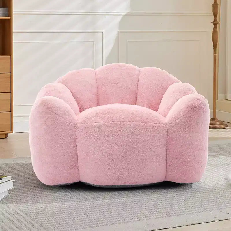 Pouf de compression en forme de lotus avec poignée pour adultes, sans assemblage, facile à déplacer, canapé de sol pour salon et chambre