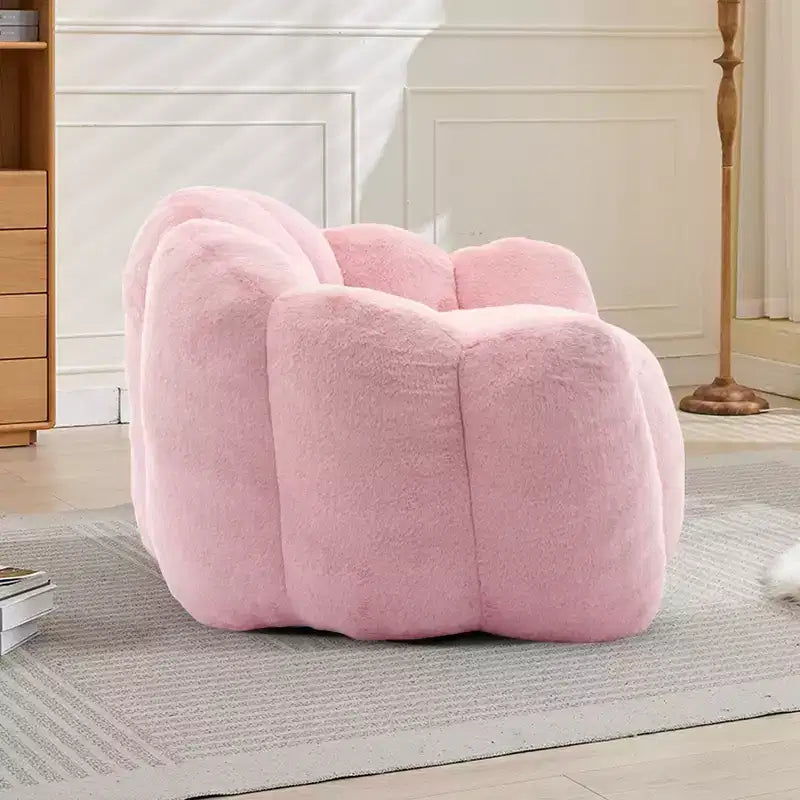 Pouf de compression en forme de lotus avec poignée pour adultes, sans assemblage, facile à déplacer, canapé de sol pour salon et chambre