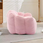 Pouf de compression en forme de lotus avec poignée pour adultes, sans assemblage, facile à déplacer, canapé de sol pour salon et chambre