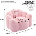 Pouf de compression en forme de lotus avec poignée pour adultes, sans assemblage, facile à déplacer, canapé de sol pour salon et chambre