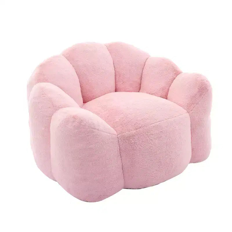 Pouf de compression en forme de lotus avec poignée pour adultes, sans assemblage, facile à déplacer, canapé de sol pour salon et chambre