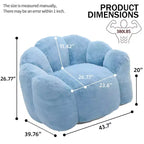 Pouf de compression en forme de lotus avec poignée pour adultes, sans assemblage, facile à déplacer, canapé de sol pour salon et chambre