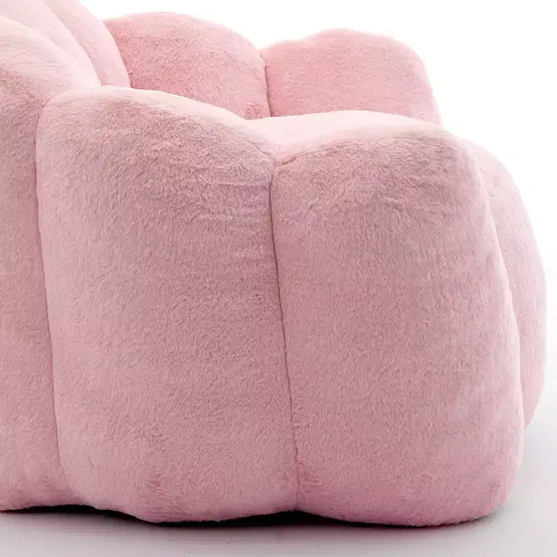 Pouf de compression en forme de lotus avec poignée pour adultes, sans assemblage, facile à déplacer, canapé de sol pour salon et chambre