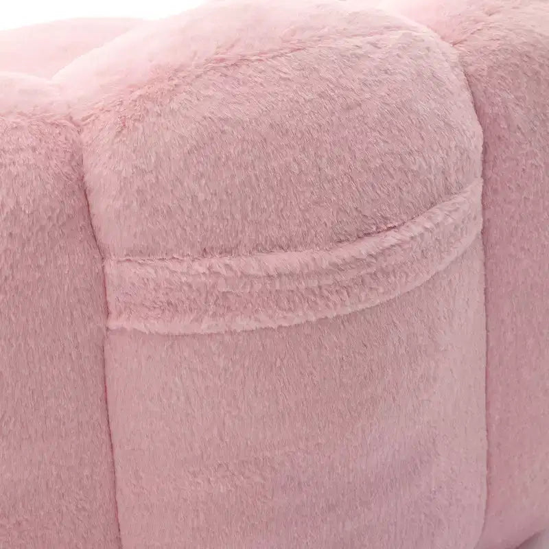 Pouf de compression en forme de lotus avec poignée pour adultes, sans assemblage, facile à déplacer, canapé de sol pour salon et chambre