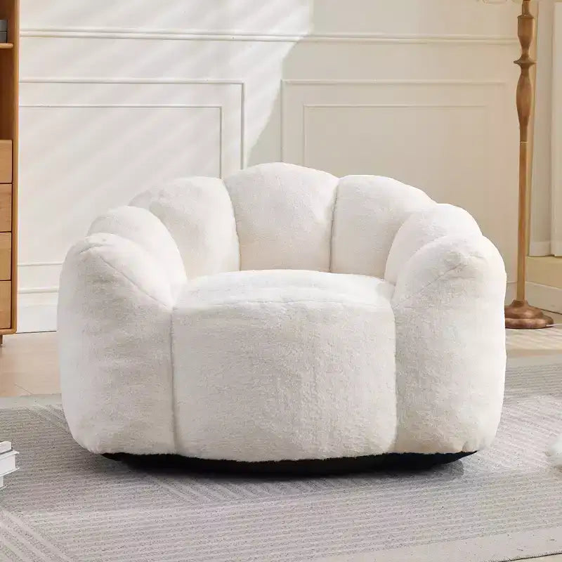 Pouf de compression en forme de lotus avec poignée pour adultes, sans assemblage, facile à déplacer, canapé de sol pour salon et chambre