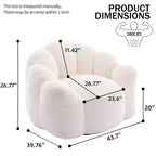 Pouf de compression en forme de lotus avec poignée pour adultes, sans assemblage, facile à déplacer, canapé de sol pour salon et chambre