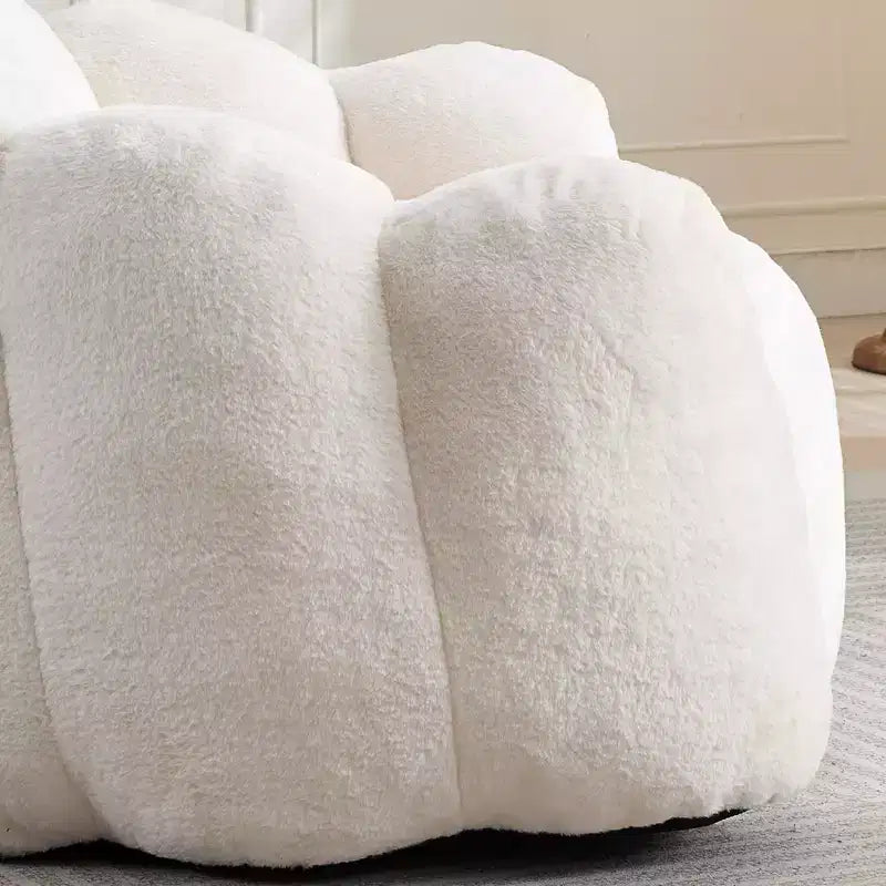 Pouf de compression en forme de lotus avec poignée pour adultes, sans assemblage, facile à déplacer, canapé de sol pour salon et chambre