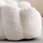 Pouf de compression en forme de lotus avec poignée pour adultes, sans assemblage, facile à déplacer, canapé de sol pour salon et chambre