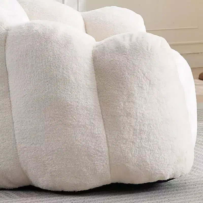 Pouf de compression en forme de lotus avec poignée pour adultes, sans assemblage, facile à déplacer, canapé de sol pour salon et chambre