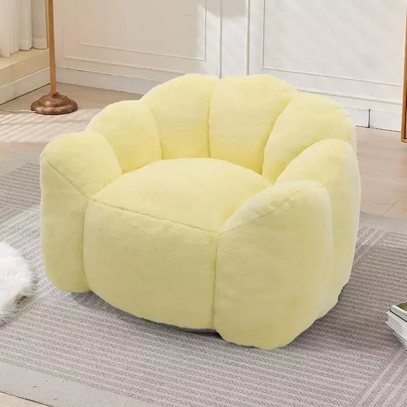 Pouf de compression en forme de lotus avec poignée pour adultes, sans assemblage, facile à déplacer, canapé de sol pour salon et chambre