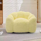Pouf de compression en forme de lotus avec poignée pour adultes, sans assemblage, facile à déplacer, canapé de sol pour salon et chambre