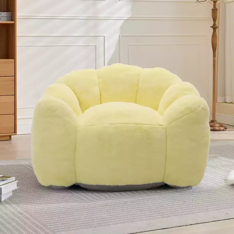 Pouf de compression en forme de lotus avec poignée pour adultes, sans assemblage, facile à déplacer, canapé de sol pour salon et chambre