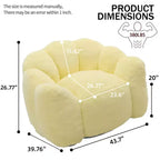 Pouf de compression en forme de lotus avec poignée pour adultes, sans assemblage, facile à déplacer, canapé de sol pour salon et chambre