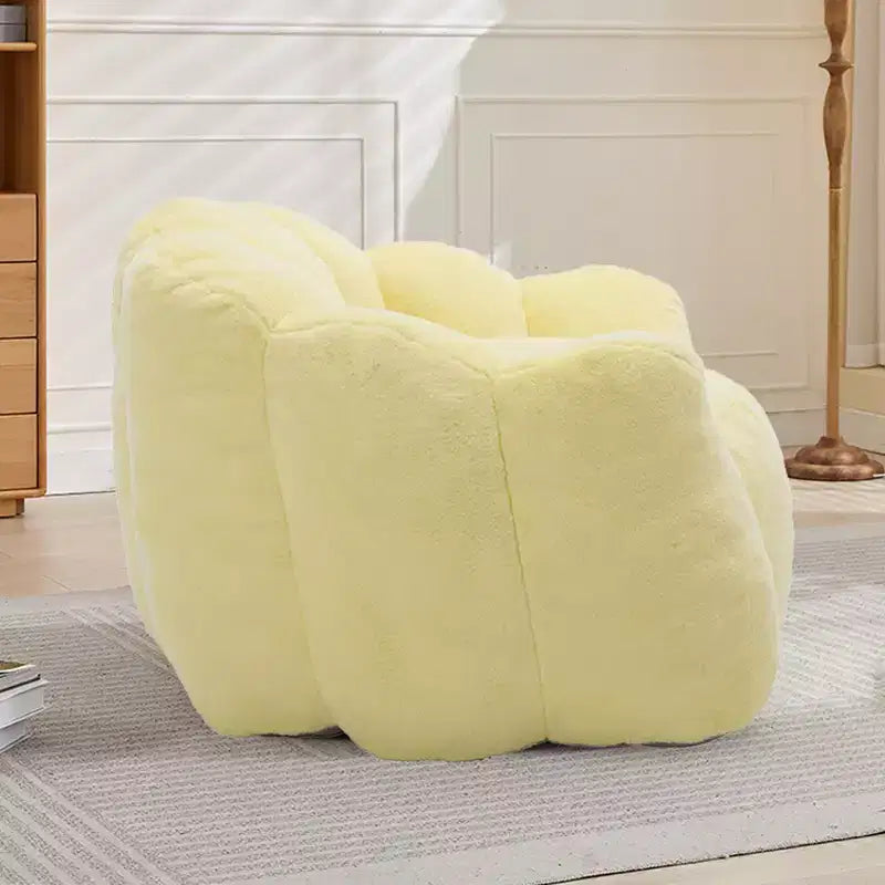 Pouf de compression en forme de lotus avec poignée pour adultes, sans assemblage, facile à déplacer, canapé de sol pour salon et chambre
