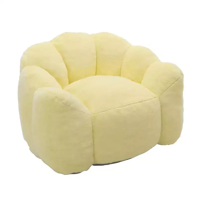 Pouf de compression en forme de lotus avec poignée pour adultes, sans assemblage, facile à déplacer, canapé de sol pour salon et chambre