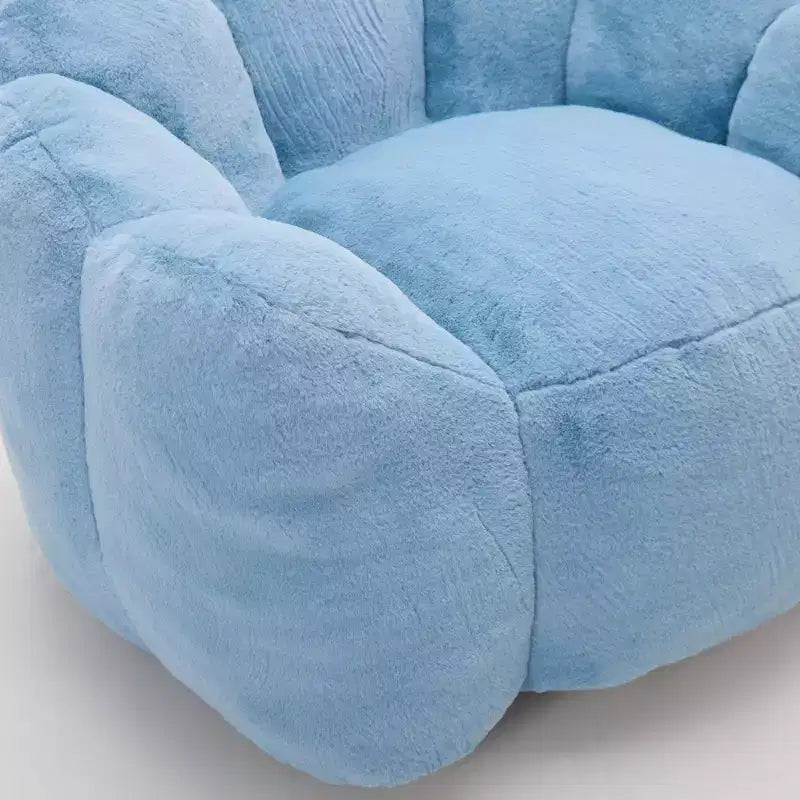 Pouf de compression en forme de lotus avec poignée pour adultes, sans assemblage, facile à déplacer, canapé de sol pour salon et chambre