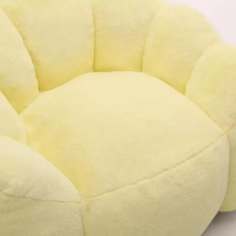 Pouf de compression en forme de lotus avec poignée pour adultes, sans assemblage, facile à déplacer, canapé de sol pour salon et chambre