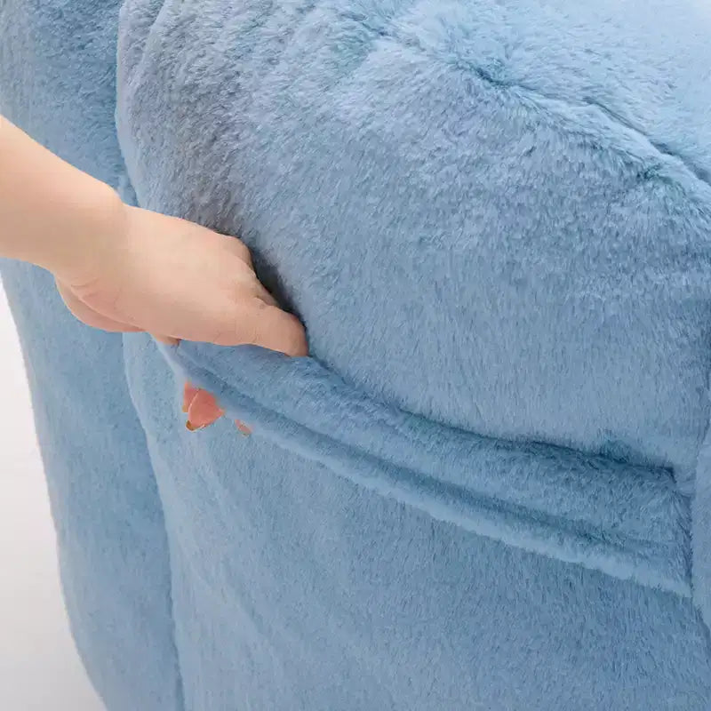 Pouf de compression en forme de lotus avec poignée pour adultes, sans assemblage, facile à déplacer, canapé de sol pour salon et chambre