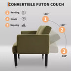 Canapé convertible, Futon inclinable 3 places, Canapé-lit moderne en tissu, Parfait pour le salon, la chambre et l'appartement