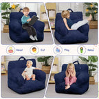 Children's beanbag sofa with memory foam, soft, comfortable and resistant to deformation, suitable for living rooms, bedrooms, and apartments