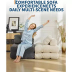 Canapé lit convertible multifonctionnel 3 en 1 - Tissu en velours côtelé capitonné, pas de 10 mm, canapé lit pliant avec oreillers, matelas confortable.