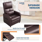 Fauteuil inclinable en cuir PU ergonomique avec inclinaison réglable, siège rembourré, accoudoirs larges, dossier haut et poches latérales, adapté aux adultes.