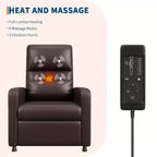 Fauteuil inclinable en cuir PU ergonomique avec inclinaison réglable, siège rembourré, accoudoirs larges, dossier haut et poches latérales, adapté aux adultes.