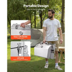 Barbecue de table à gaz VEVOR, barbecue portable au propane à 3 brûleurs en acier inoxydable, avec thermomètre intégré, couvercle résistant aux intempéries, 22 500 BTU au total, argent