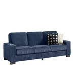 83 Corduroy Three-Seat Sofa with Cup Holders, Plush Modern Cloud Couch for Living Rooms, Compact Apartments, and Office Spaces-Panipeachy