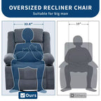 Fauteuil inclinable, pivotant à 360°, avec fonction balancelle et 3 positions manuelles pour adulte, 2 porte-gobelets et 4 poches, idéal pour la chambre d'enfant, le salon, la chambre à coucher ou le bureau.