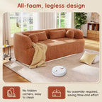 Canapé nuage rembourré en chenille moderne GDFStudio Mason 3 places avec oreillers