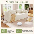 Canapé nuage rembourré en chenille moderne GDFStudio Mason 3 places avec oreillers