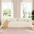 GDFStudio Mason Modern Chenille 3-Seater Boneless Upholstered Cloud Sofa with Pillows