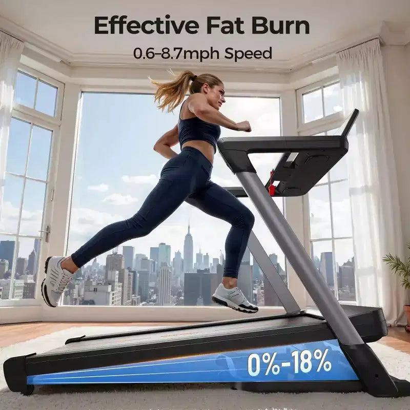 Tapis de course pliable YOSUDA TM2 avec moteur brushless silencieux, exercice d'intérieur pour femmes/hommes