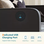 Canapé de salon moderne TYBOATLE avec port de chargement USB, canapé rembourré de style Mid-Century avec inclinaison ergonomique à 105° et ressorts ensachés de soutien
