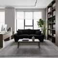 FurnitureR 84 Oversized Upholstered Sofa, Deep Seat 3-Seater Couch with Plush Cushions, Soft Corduroy Fabric for Living Room