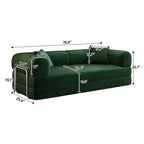 Canapé-lit convertible moderne FurnitureR avec couchage gigogne, canapé rembourré à assise profonde pour salon, chambre d'amis ou appartement