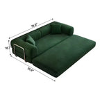 Canapé-lit convertible moderne FurnitureR avec couchage gigogne, canapé rembourré à assise profonde pour salon, chambre d'amis ou appartement