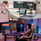 Coolmee Fauteuil de Bureau Grand Format, Chaise de Gaming en Cuir à Dossier Haut avec Repose-Pieds, Chaise d'Ordinateur Ergonomique avec Soutien Lombaire et Appui-Tête