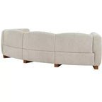 Christopher Knight Home Solara Canapé Moderne Courbé en Boucle Rembourré de 106,5 cm avec Cadre en Bois Massif