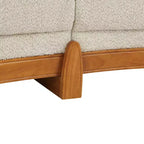 Christopher Knight Home Solara Canapé Moderne Courbé en Boucle Rembourré de 106,5 cm avec Cadre en Bois Massif