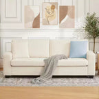 Gravee 83 Canapé de salon, canapé confortable avec assise profonde, canapé moderne avec accoudoir large, canapé 3 places en polaire teddy pour chambre, appartement, bureau