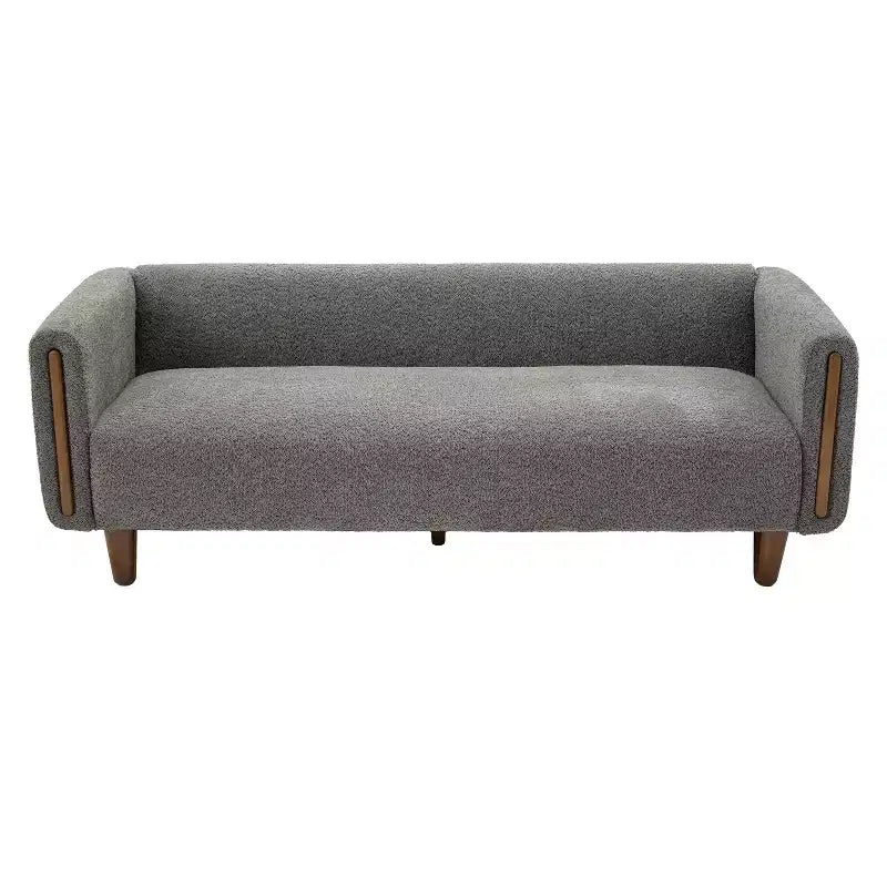 Canapé 3 places Christopher Knight Home Desire 78,7'' en bouclé et hévéa, style moderne