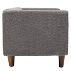 Canapé 3 places Christopher Knight Home Desire 78,7'' en bouclé et hévéa, style moderne