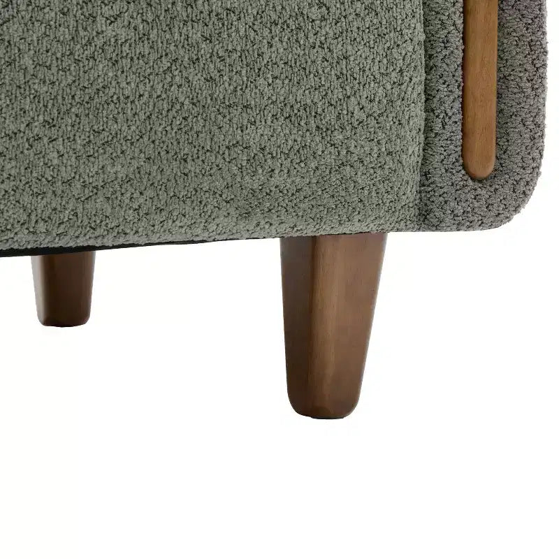 Canapé 3 places Christopher Knight Home Desire 78,7'' en bouclé et hévéa, style moderne
