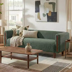 Canapé 3 places Christopher Knight Home Desire 78,7'' en bouclé et hévéa, style moderne