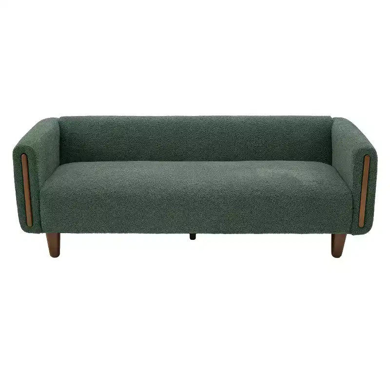 Canapé 3 places Christopher Knight Home Desire 78,7'' en bouclé et hévéa, style moderne