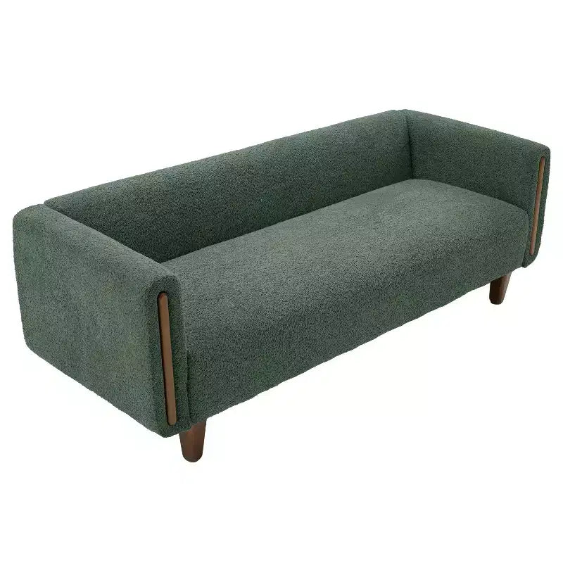 Canapé 3 places Christopher Knight Home Desire 78,7'' en bouclé et hévéa, style moderne